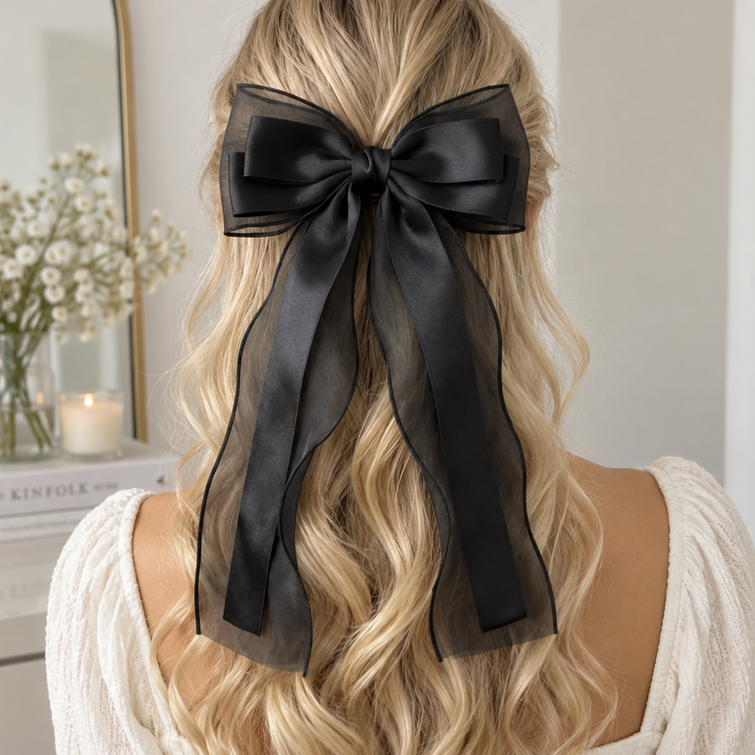Black Bow Clip
