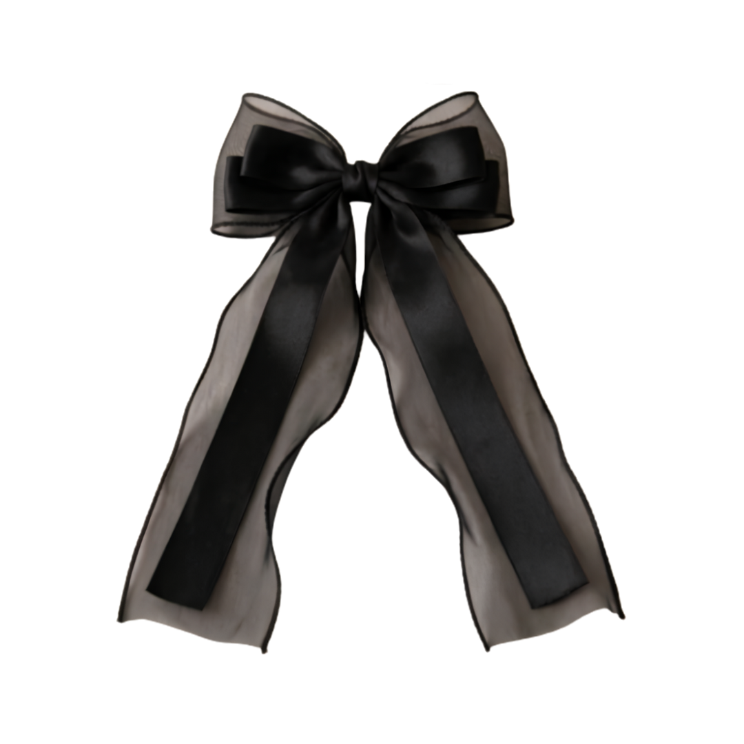 Black Bow Clip