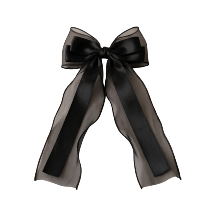Black Bow Clip