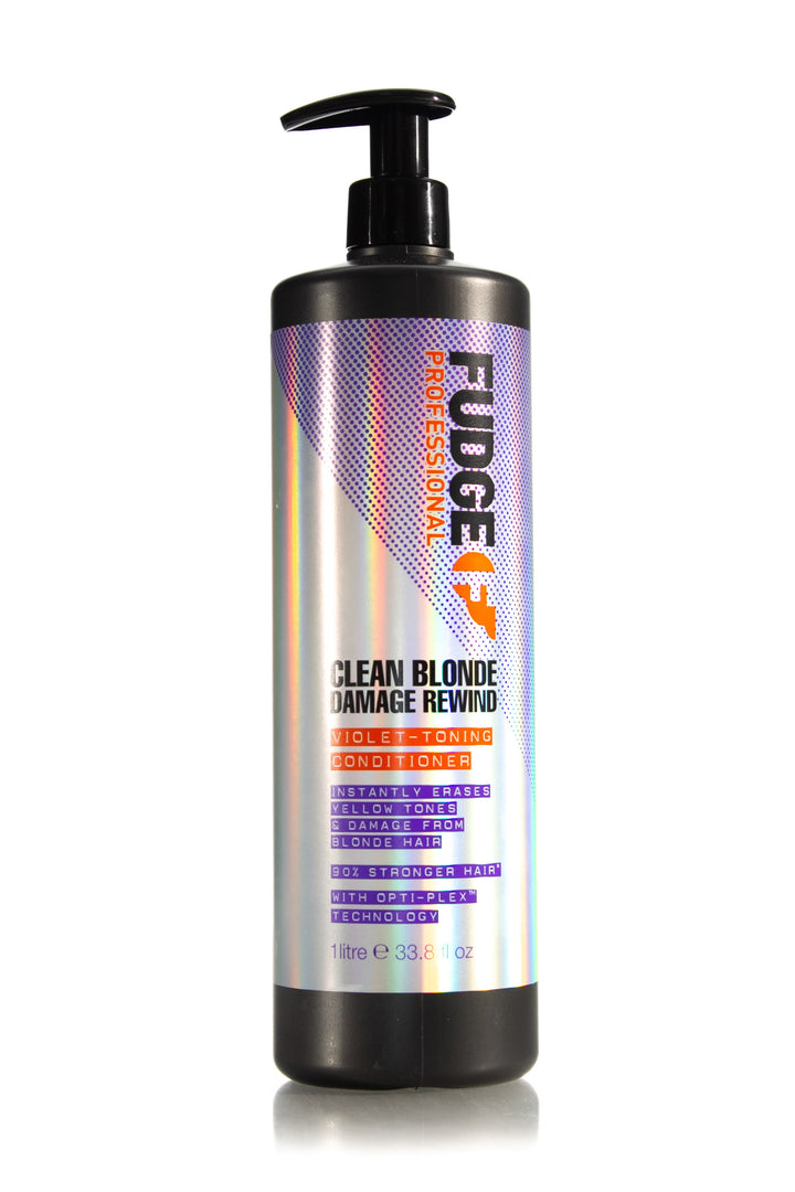 FUDGE PROFESSIONAL Clean Blonde Damage Rewind Violet Toning Conditioner | Various Sizes