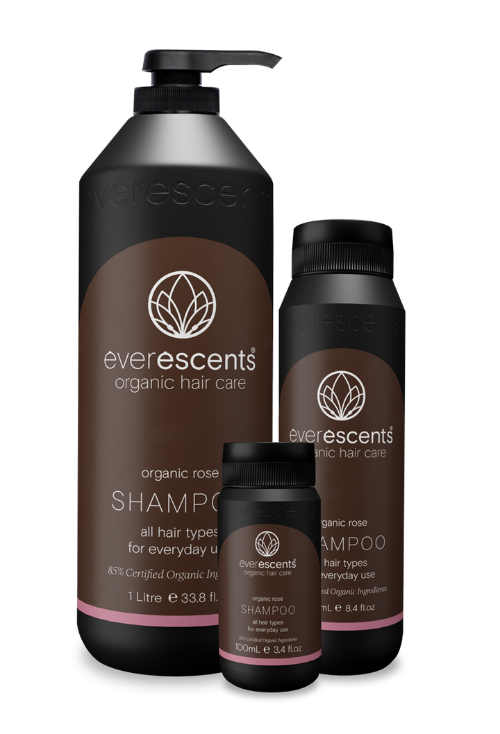 EVERESCENTS Organic Rose Shampoo | Various Sizes