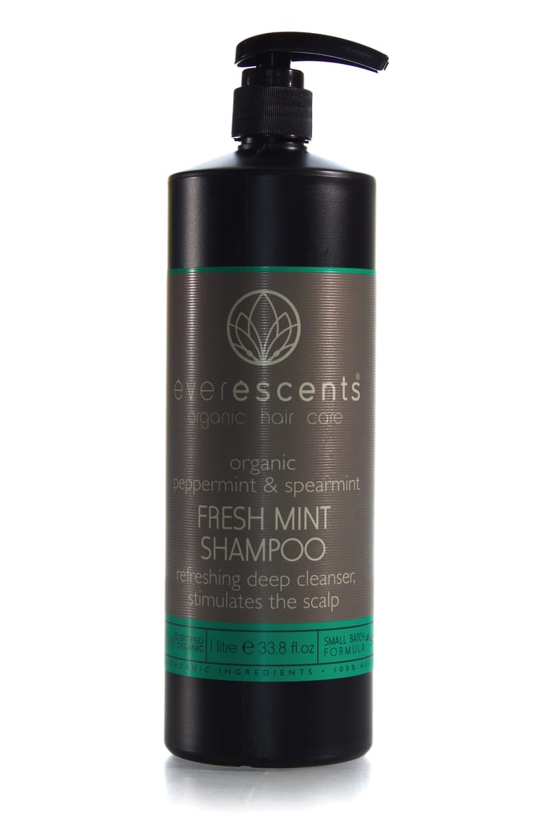 EVERESCENTS Organic Peppermint & Spearmint Fresh Mint Shampoo | Various Sizes