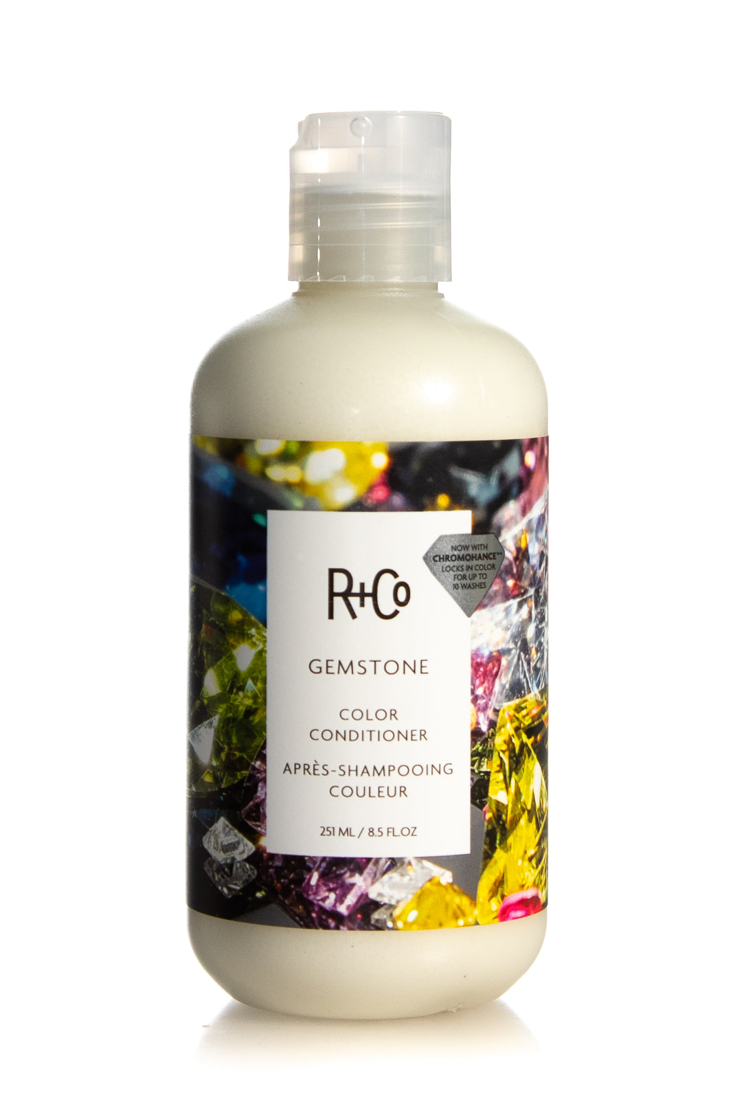 R+Co gemstone conditioner, with an added, color protection complex, this nourishing conditioner is designed to protect and prolong the vibrancy of your shade. It also balances the scalp, tames frizz and seals split ends.